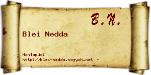 Blei Nedda névjegykártya